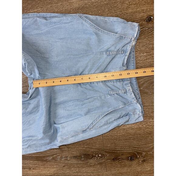 Joseph Ribkoff Sz 8 Wide-Leg Jeans Light Weight Baggy Light Wash Pleats 80s Y2K - Picture 6 of 13